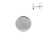 Chirurgische Edelstahl-Ohrstecker - Scheibe Silber