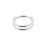 Titan Doppelte Click Ring Silber