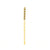 Surgical Steel Ear Studs Zirconia Bar With Chain Jacket Gold