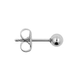 Einfacher Ohrstecker aus chirurgischem Stahl Silber