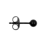 Einfache Ohrstecker aus chirurgischem Stahl Schwarz