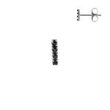 Chirurgische Edelstahl-Ohrstecker – Zirkonia Stack Small Schwarz