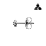 Chirurgischer Edelstahl Trinity Ohrstecker Schwarz