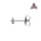 Chirurgischer Stahl Trinity Ohrstecker Pink