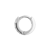 Chirurgische Edelstahl-Click-Hoop-Ohrringe mit Zirkonia Silber