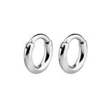 Chirurgischer Stahl Click Hoop Ohrringe Silber