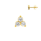 Chirurgische Edelstahl Trinity Ohrstecker - 5 mm Gold