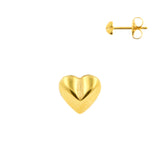 Chirurgische Stahlohrstecker – Herz Gold