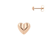 Chirurgische Edelstahl-Ohrstecker – Herz Rosegold