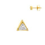 Chirurgische Stahl Ohrstecker Zirkonia Dreieck Gold
