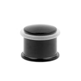 Titanium Stretch Plug - Flach Schwarz