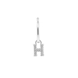 925 Silber Ohrstecker mit Buchstabe H Silber