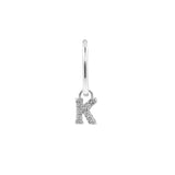 925 Silber Alphabet Buchstaben-Ohrring - K Silber