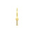 925 Silver Alphabet Letter Earring - I Gold