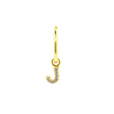 925 Silber Buchstaben-Ohrring - J Gold