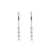 925 Silver Ear Hoops - Zirkonia Bar Silver