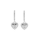 925 Silber Creolen – Zirkonia Heart Silber