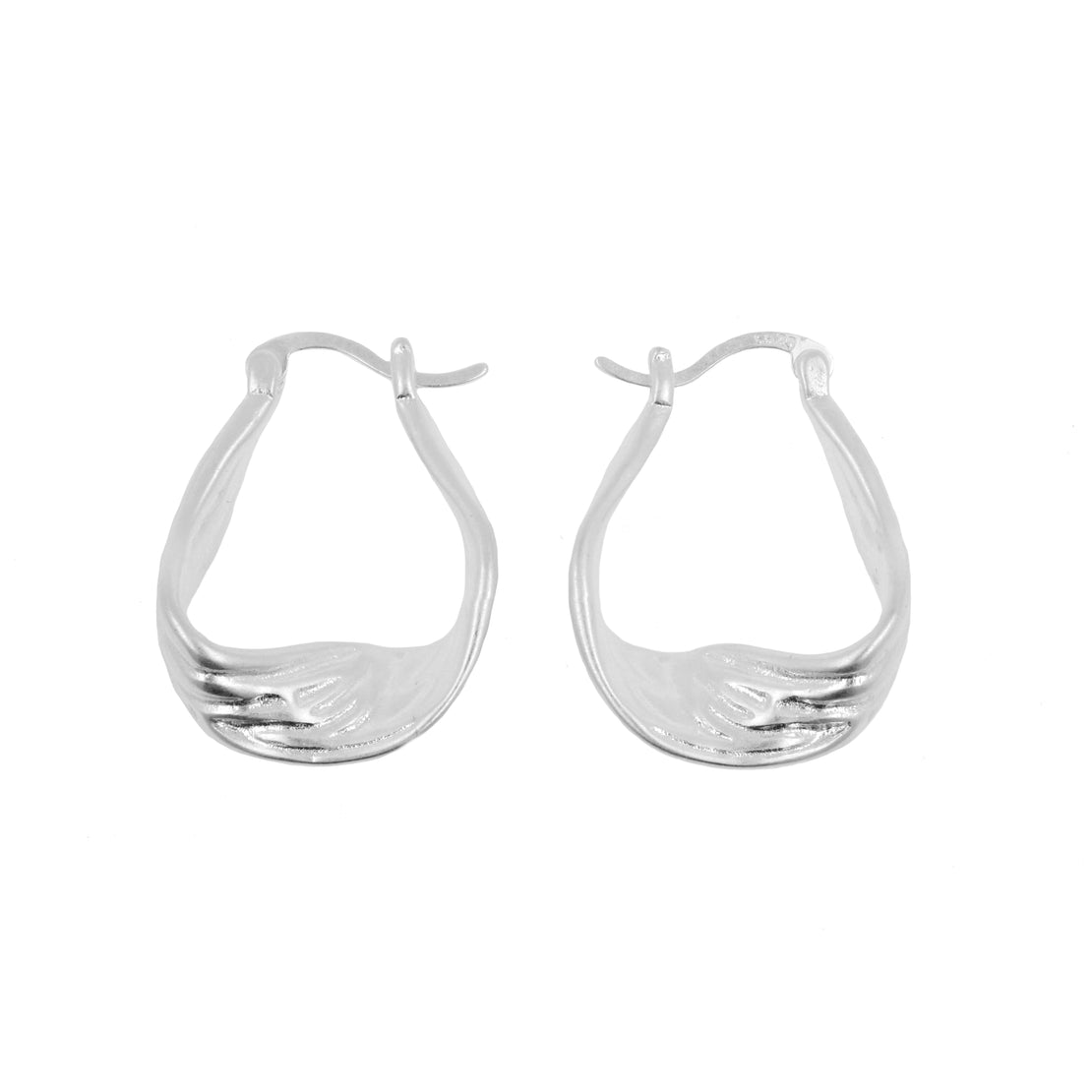 925 Zilver Oorringen - Organic Twist Zilver
