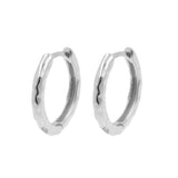 925 Silber Creolen - Organischer Ring - Silber