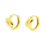 925 Silber Creolen - Twist - Gold
