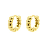 925 Silber Creolen - Bubbles - Gold