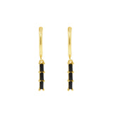 925 Silber Creolen – Zirkonia Bar Gold