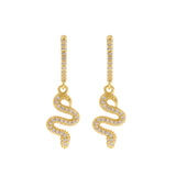 925 Silber Creolen - Snake Gold