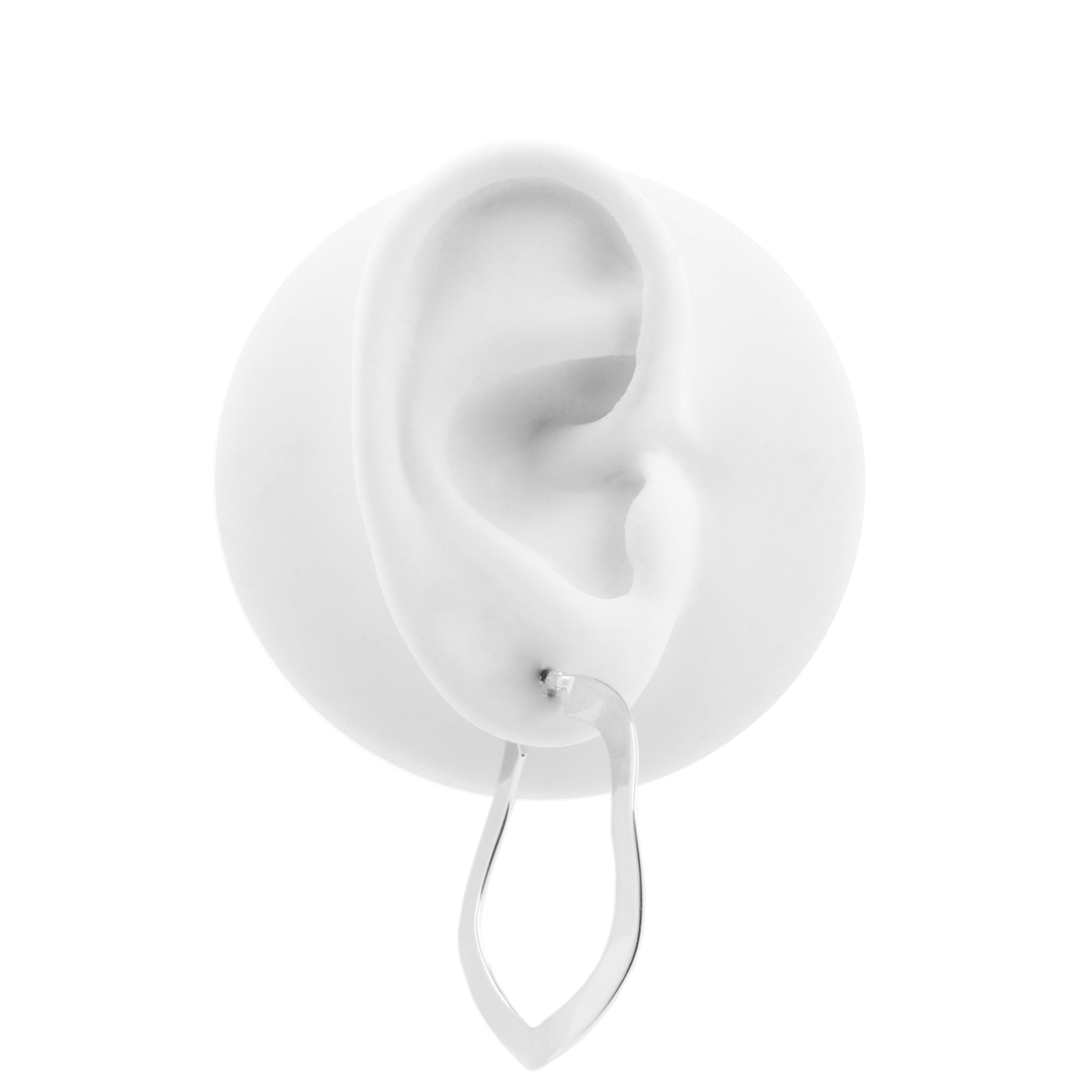 925 Zilver Oorhangers - Organic Circle Zilver