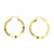 925 Zilver Oorhangers - Organic Circle Goud