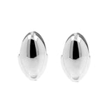 925 Silber Ohrclips - Ellipse Silber
