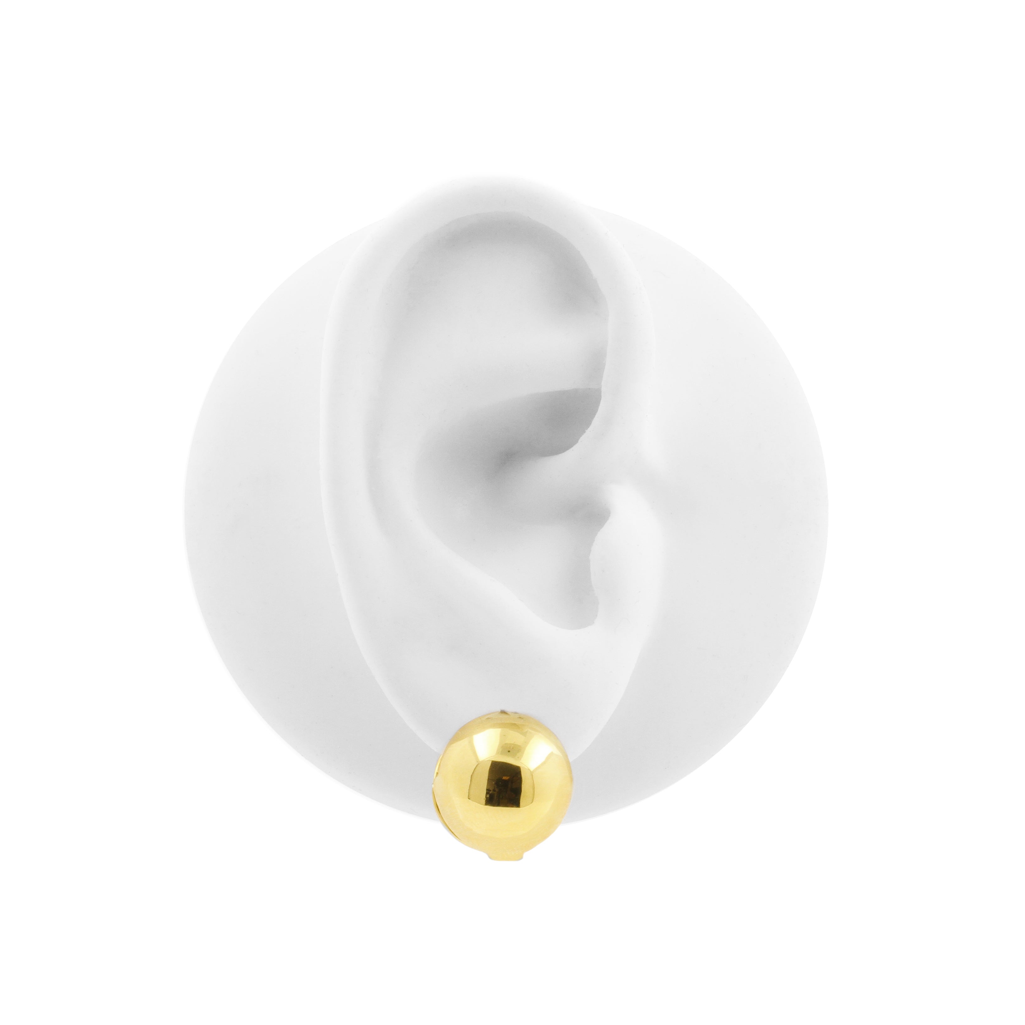 925 Zilver Oorclickers - Dome Goud