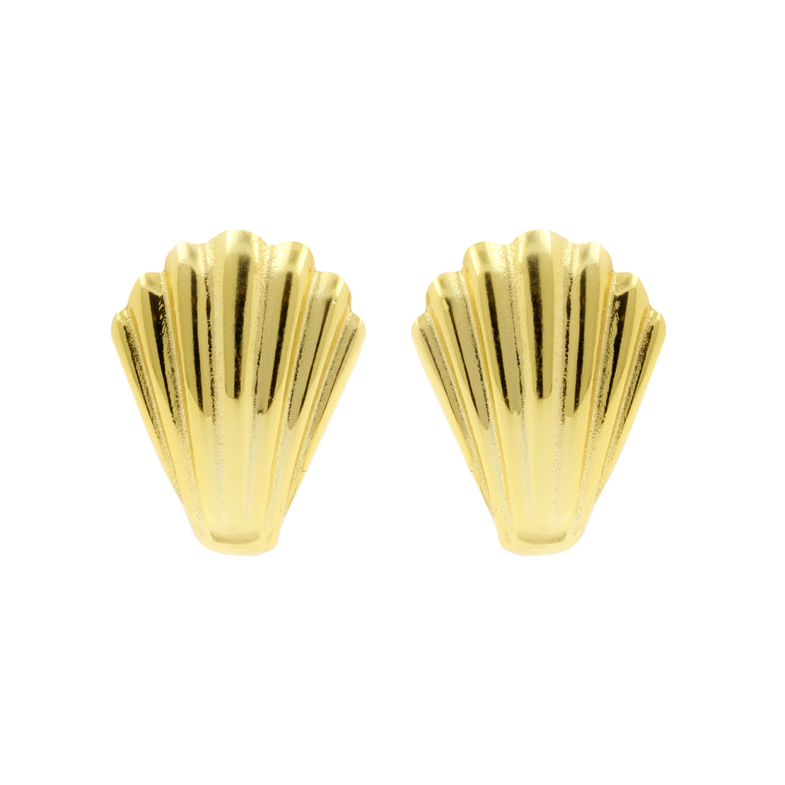 925 Zilver Oorclickers - Shell Goud