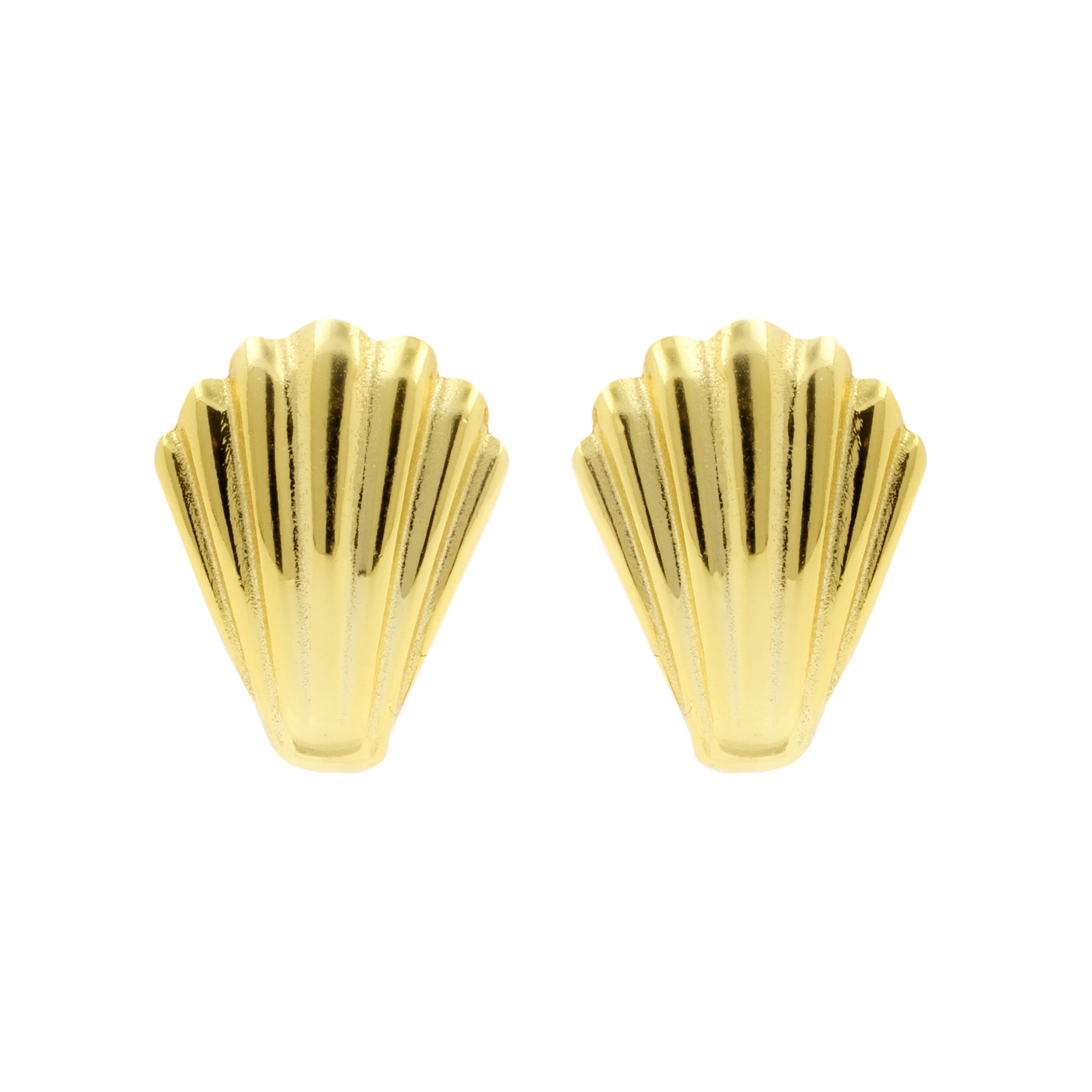 925 Zilver Oorclickers - Shell Goud