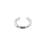 925 Silber Ohr Cuff - Organischer Ring Silber