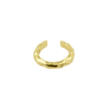 925 Silber Ohr-Cuff – Organischer Ring Gold