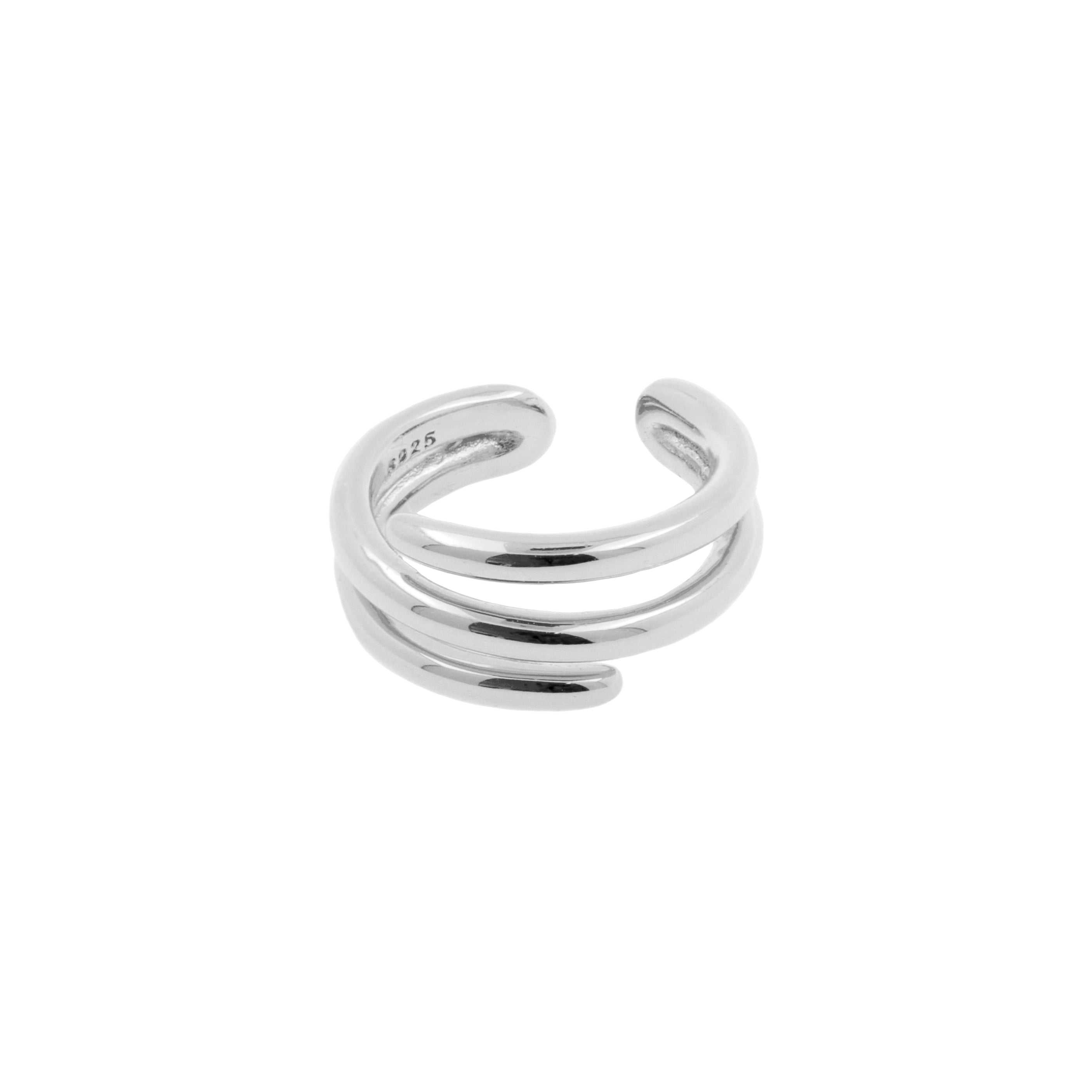 925 Silver Ear Cuff - Spring - Silver