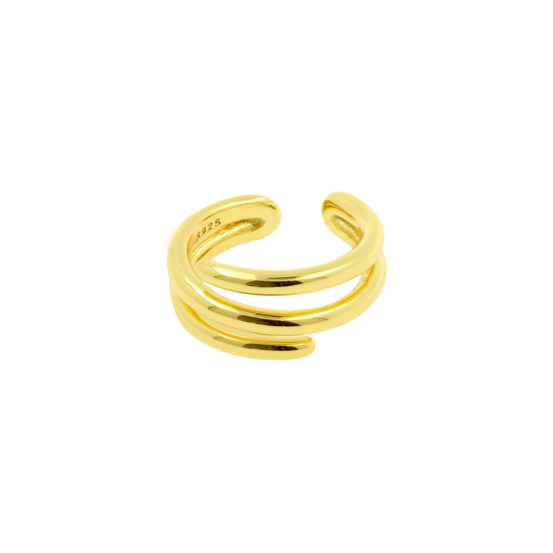 925 Silver Ear Cuff - Spring - Gold