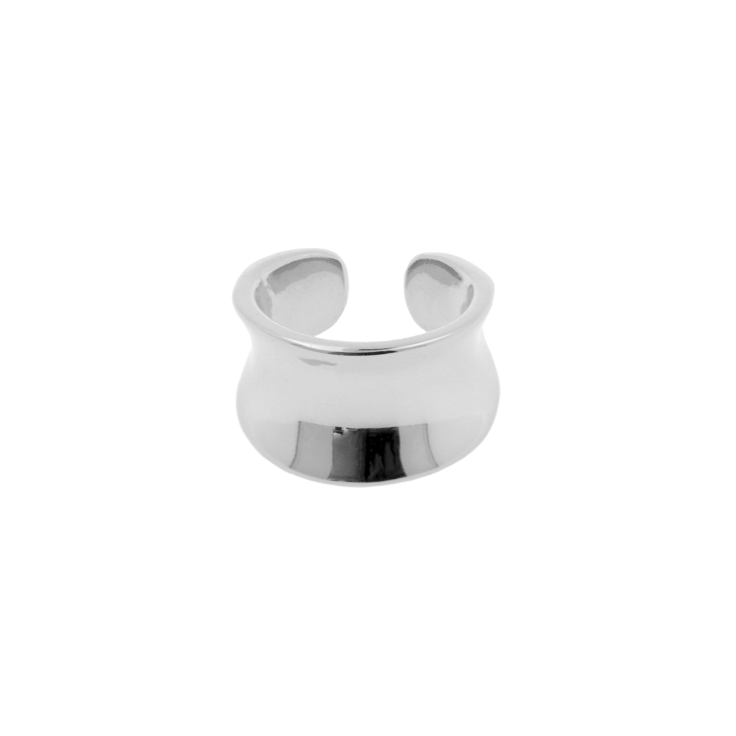 925 Silver Ear Cuff - Concave - Silver