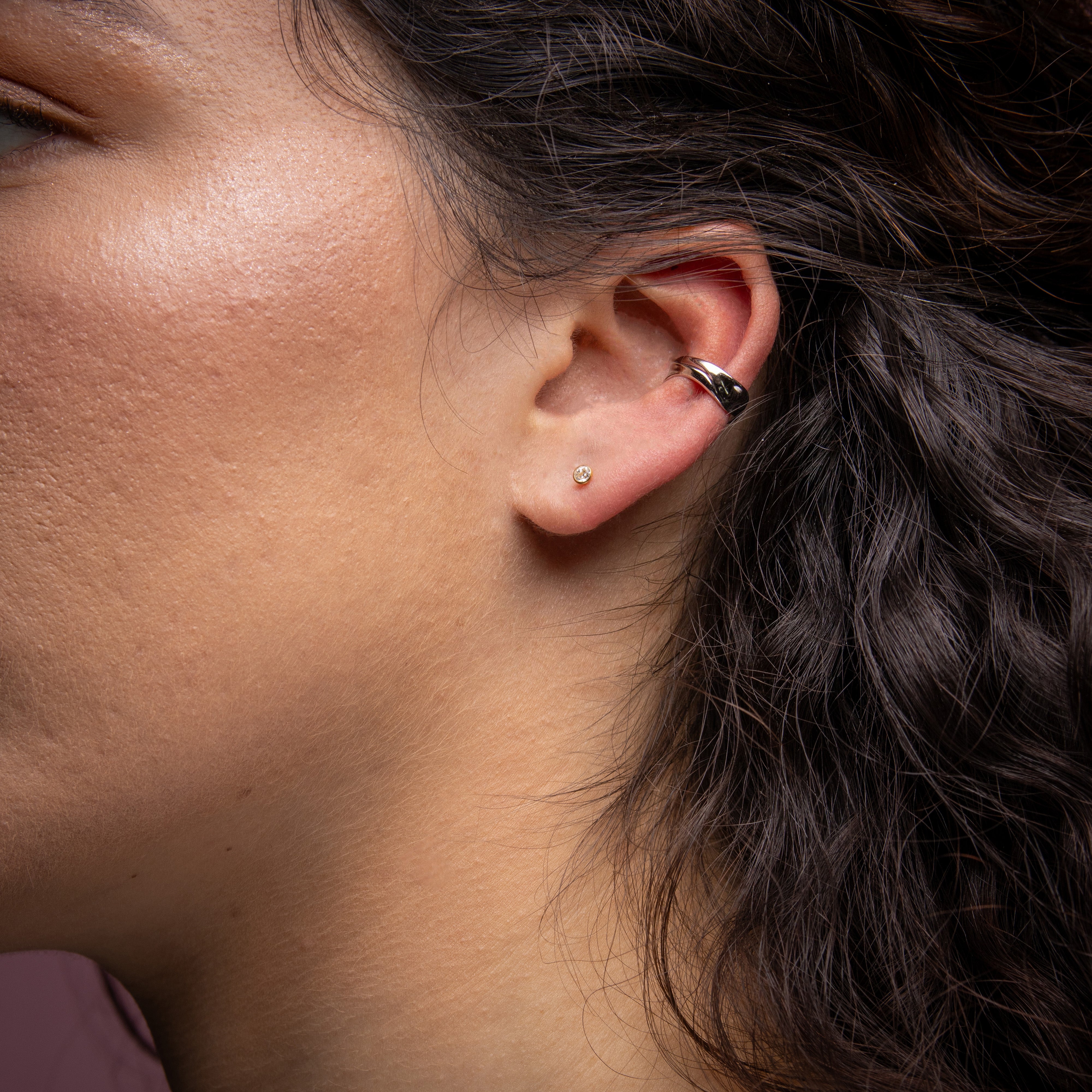 925 Silver Ear Cuff - Organic - Silver