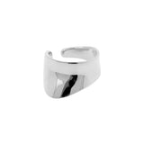 925 Silber Ohr Cuff - Organischer Tropfen - Silber