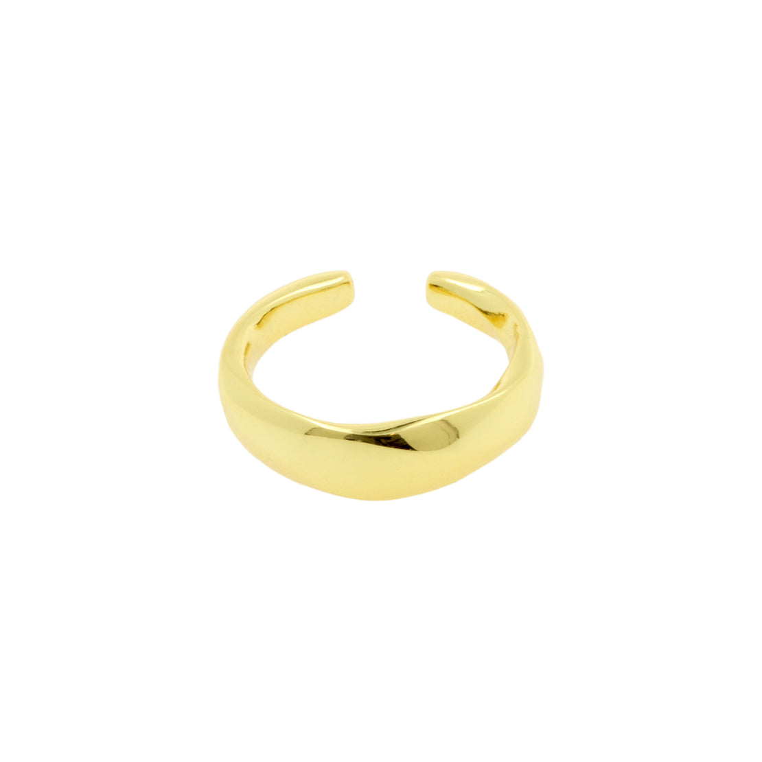 925 Silver Ear Cuff - Organic Small - Gold