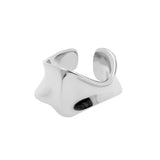 925 Silber Ohr-Cuff - Organischer Twist - Silber