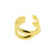 925 Silver Ear Cuff - Twisted Loop - Gold