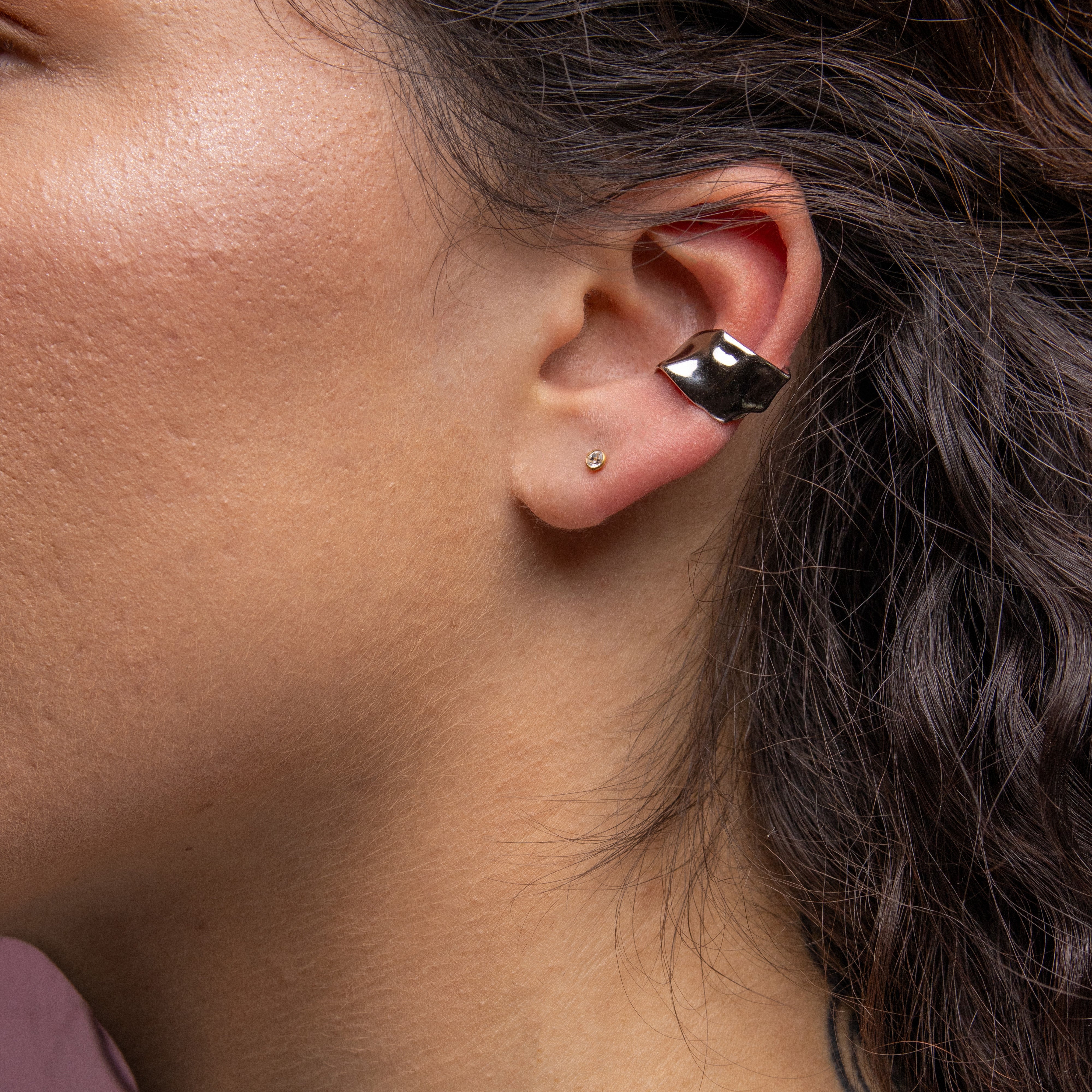 925 Zilver Oor Cuff - Organic Twist - Zilver