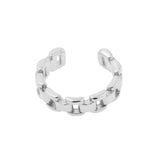 925 Silber Ohr-Cuff - Square Chain - Silber