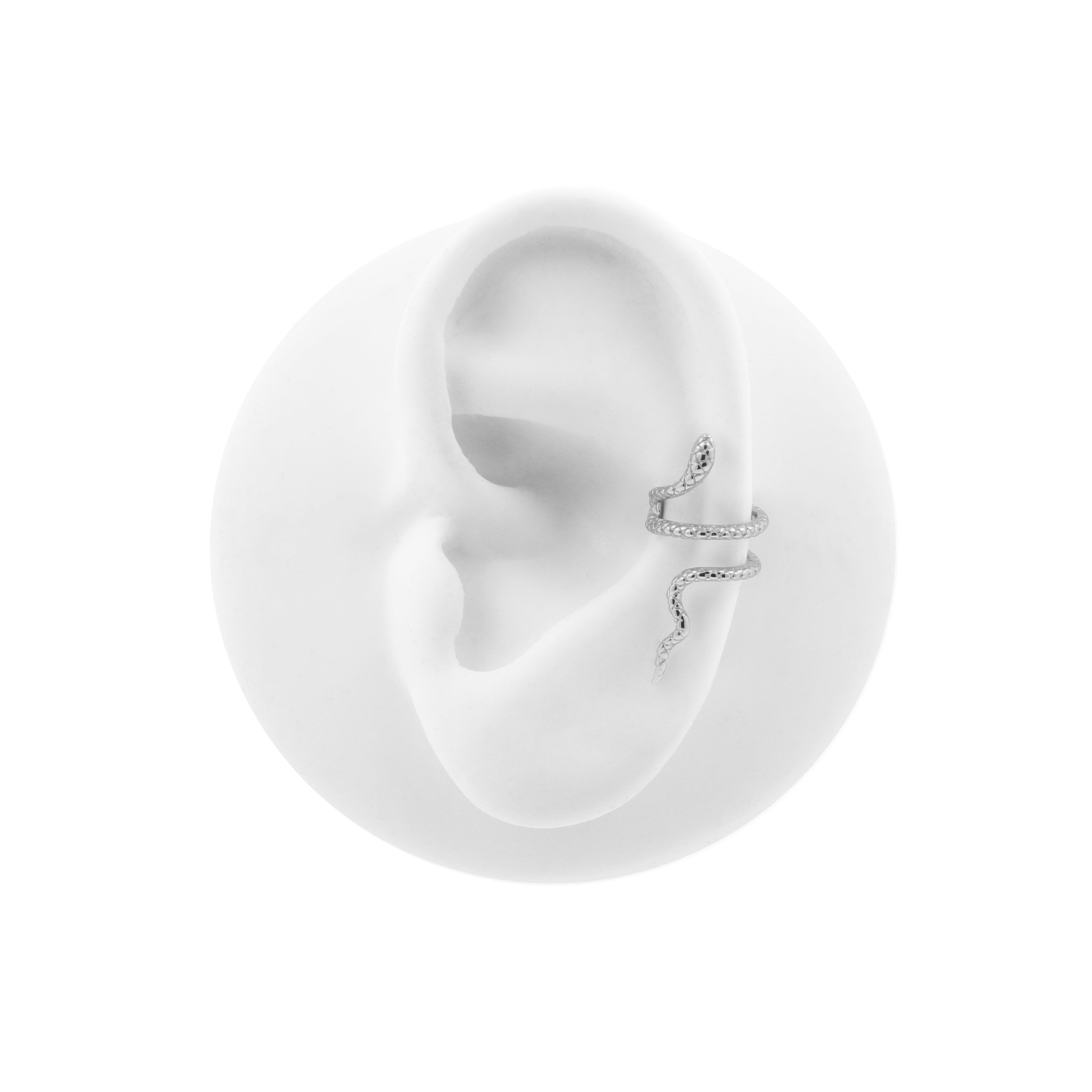 925 Silver Ear Cuff Snake - Left Silver