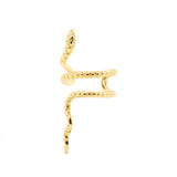 925 Silber Ohr-Cuff Schlange - Links Gold