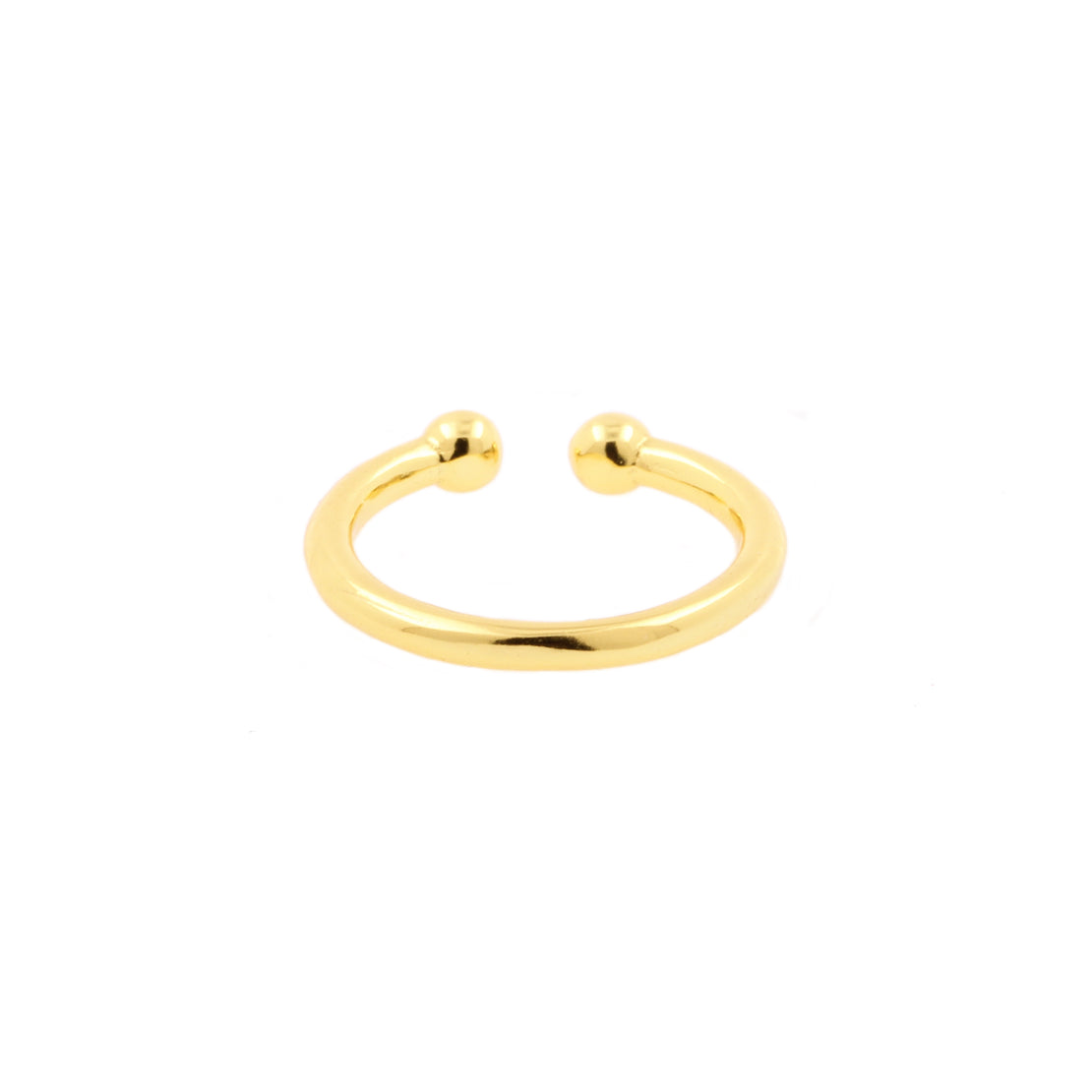 925 Silver Slip-On Cuff Ring Gold