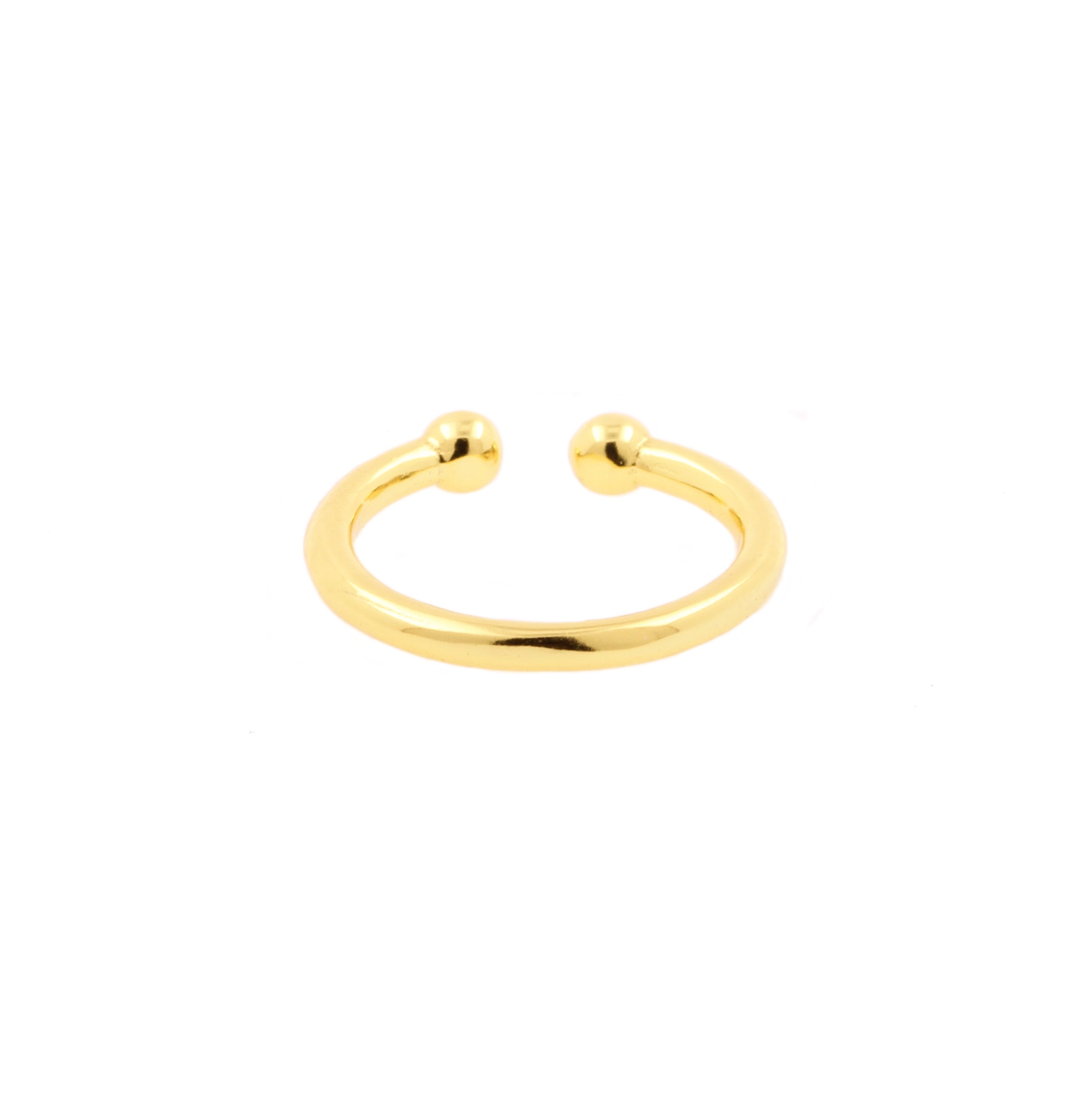 925 Silver Slip-On Cuff Ring Gold