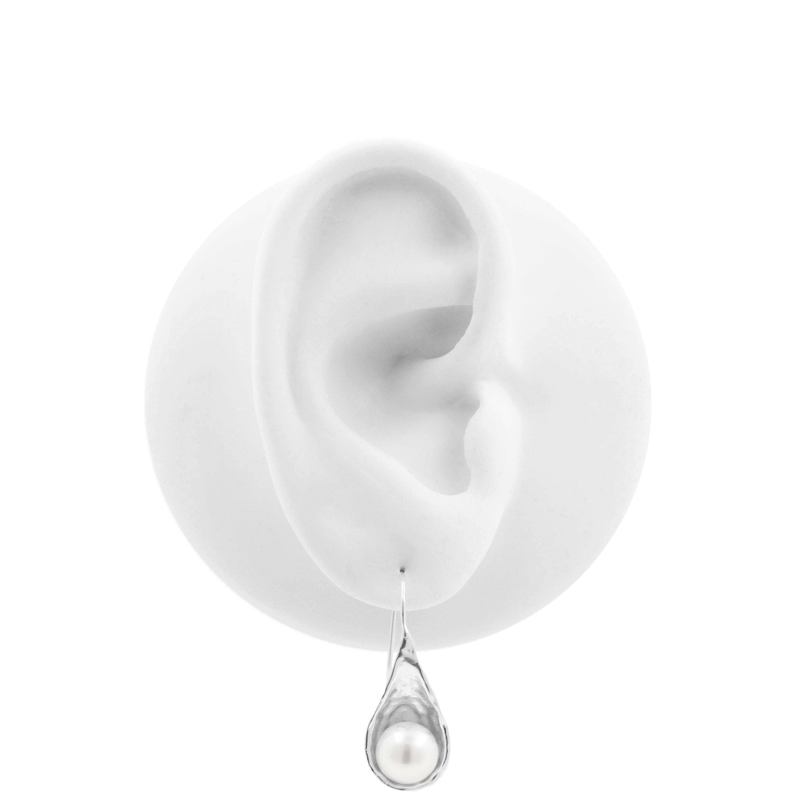 925 Zilver Oorhangers - Pearl Drop Zilver